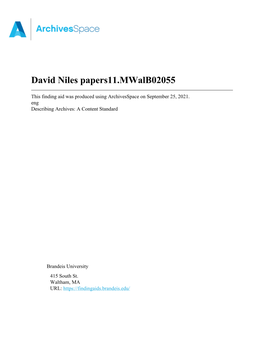 David Niles Papers11.Mwalb02055