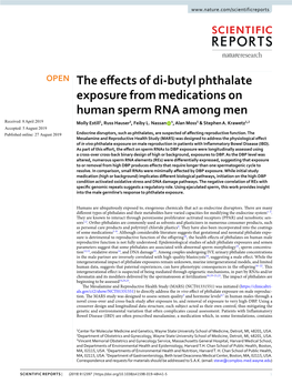 The Effects of Di-Butyl Phthalate Exposure from Medications On