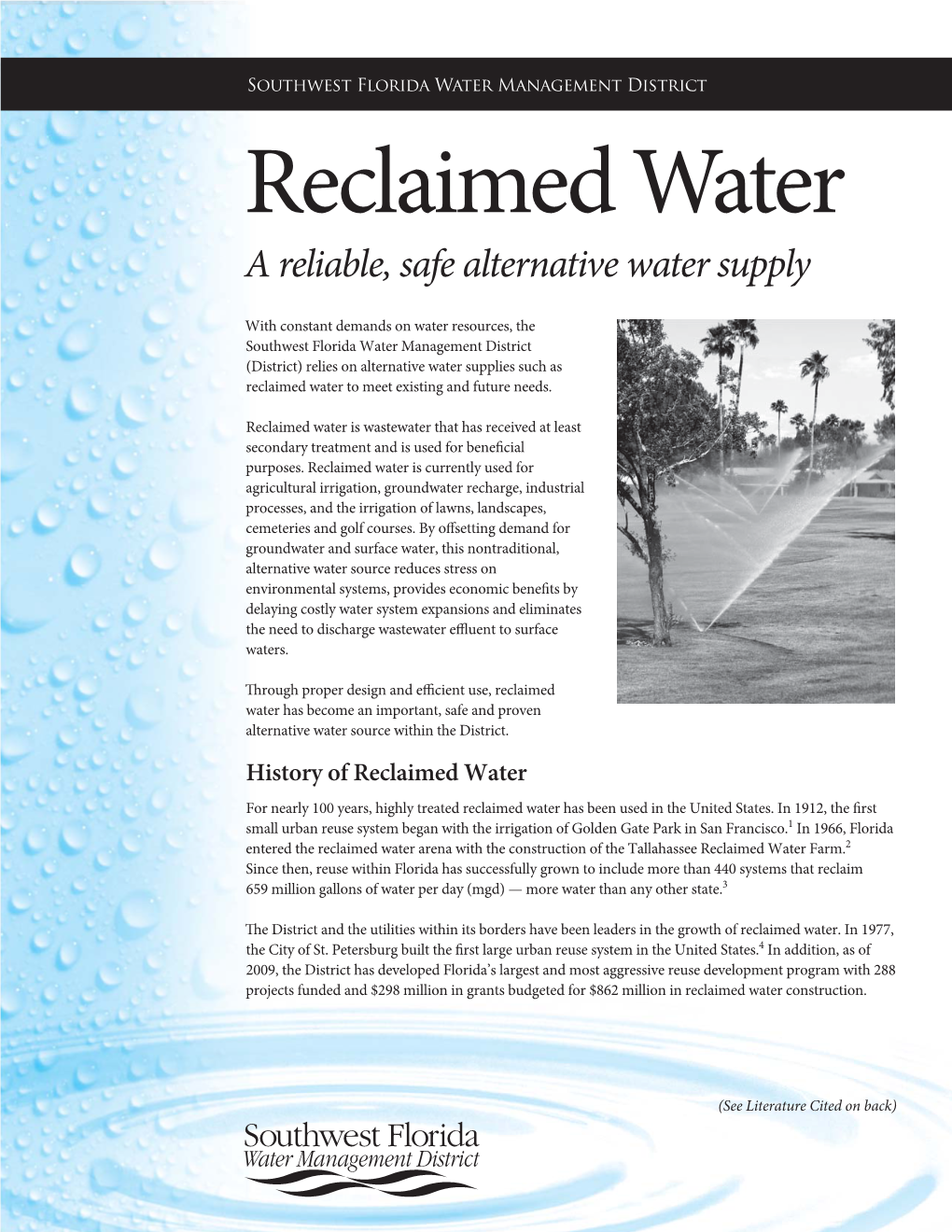 Reclaimed Water a Reliable, Safe Alternative Water Supply