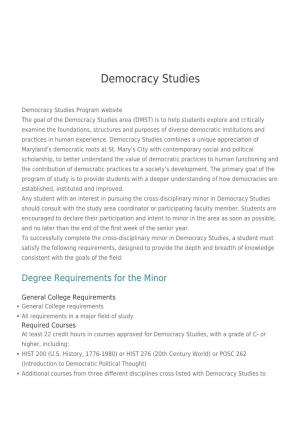 Democracy Studies