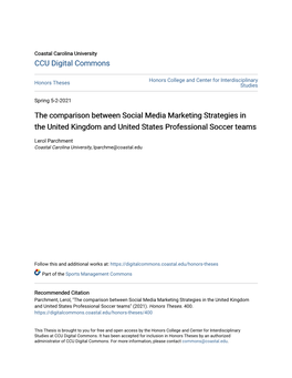 The Comparison Between Social Media Marketing Strategies in the United Kingdom and United States Professional Soccer Teams