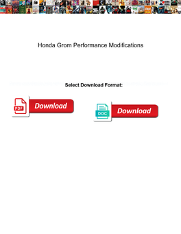 Honda Grom Performance Modifications