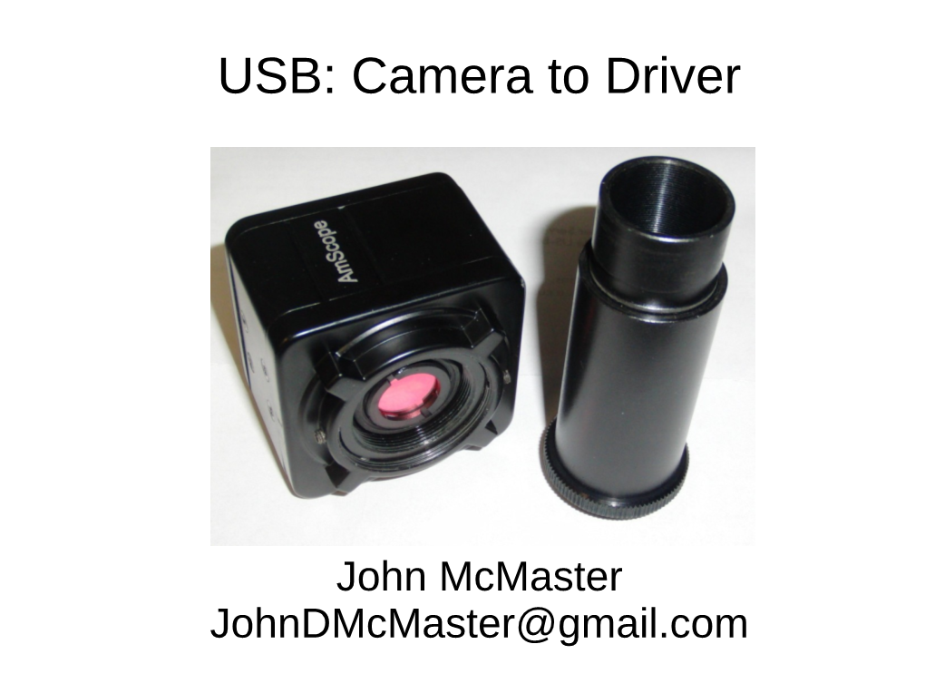 USB: Camera to Driver