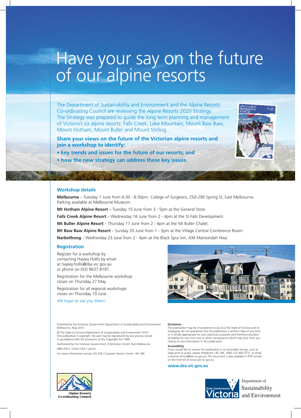 Have Your Say on the Future of Our Alpine Resorts