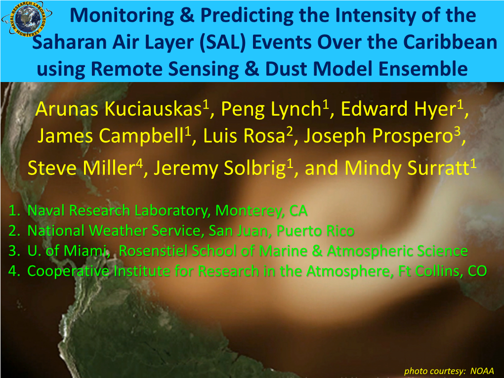 Monitoring the Saharan Air Layer with VIIRS and Models