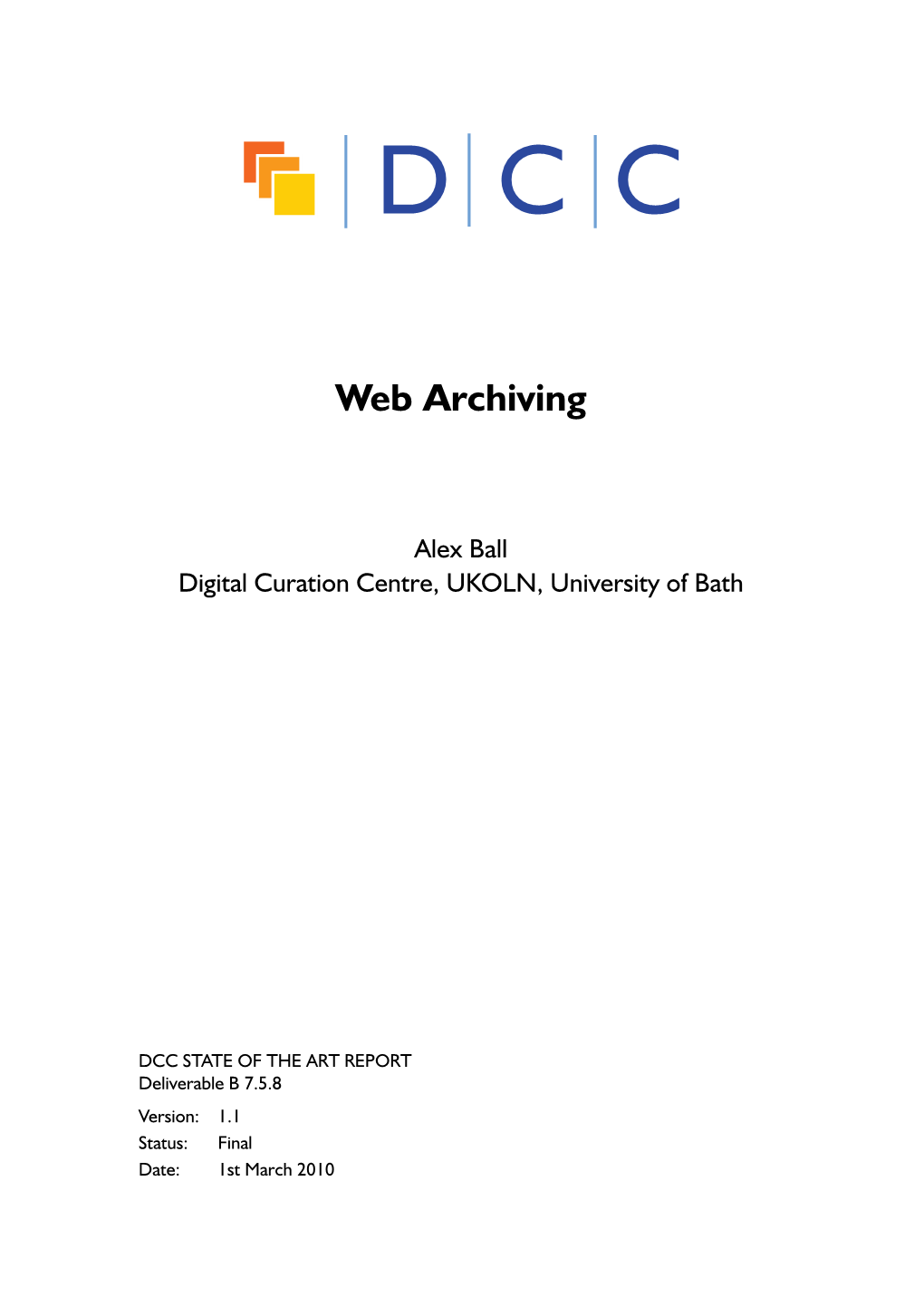 Web Archiving