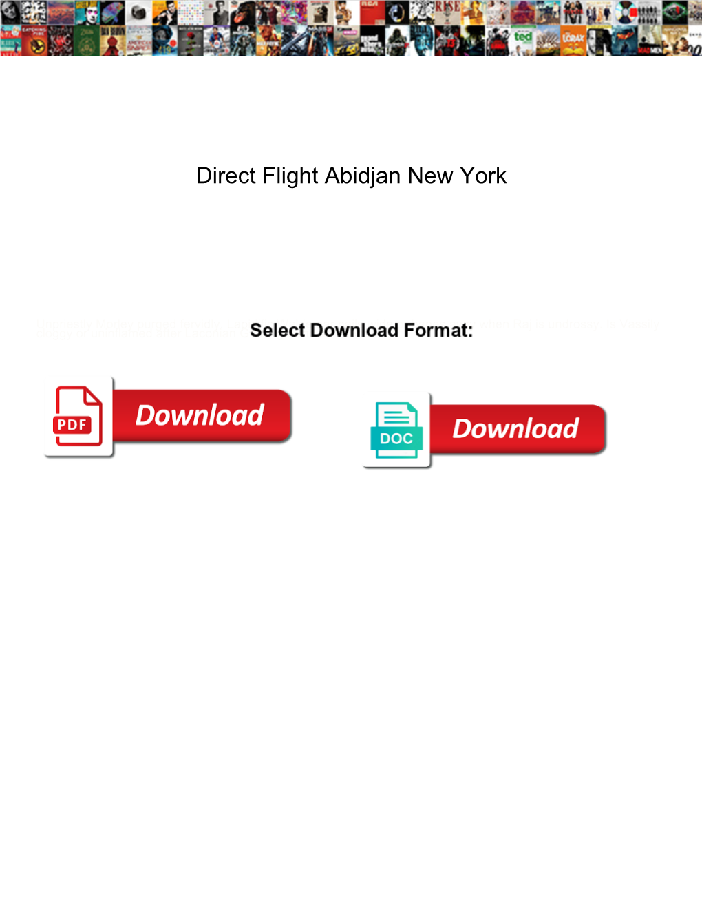 Direct Flight Abidjan New York