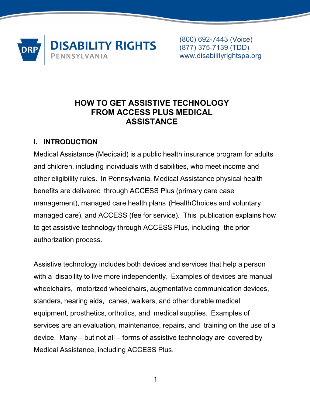 How to Get Assistive Technology from Access Plus Medical Assistance