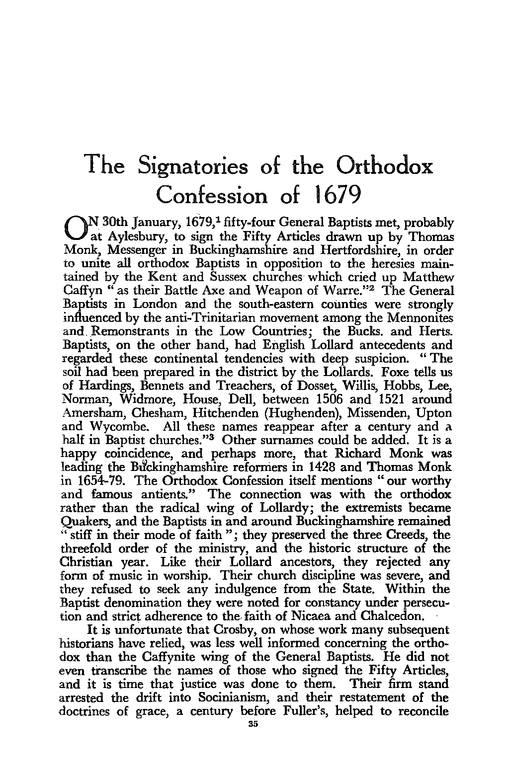 The Signatories of the Orthodox Confession