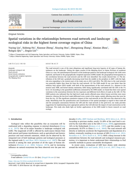 Ecological Indicators 96 (2019) 392–403