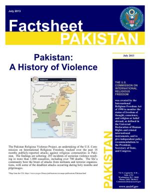 Pakistan the Factsheet July2013