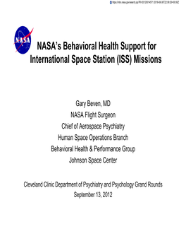 ISS) Missions