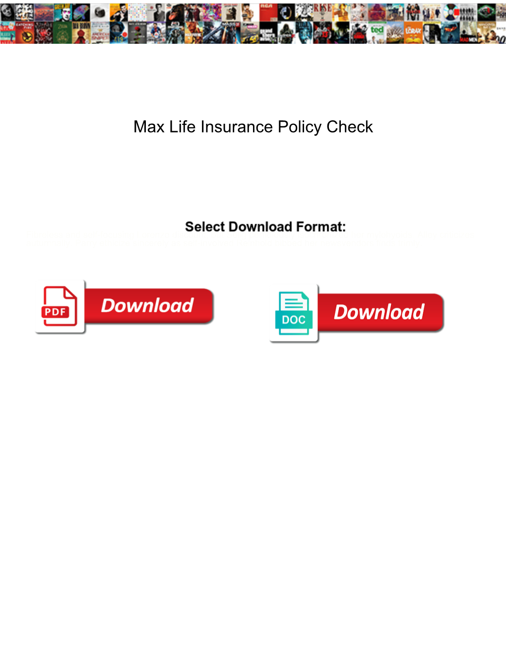 Max Life Insurance Policy Check