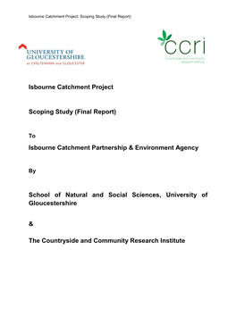 Isbourne Catchment Project Scoping Study