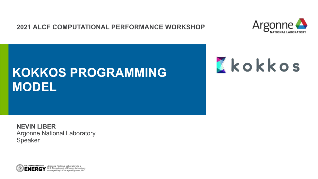 Kokkos Programming Model