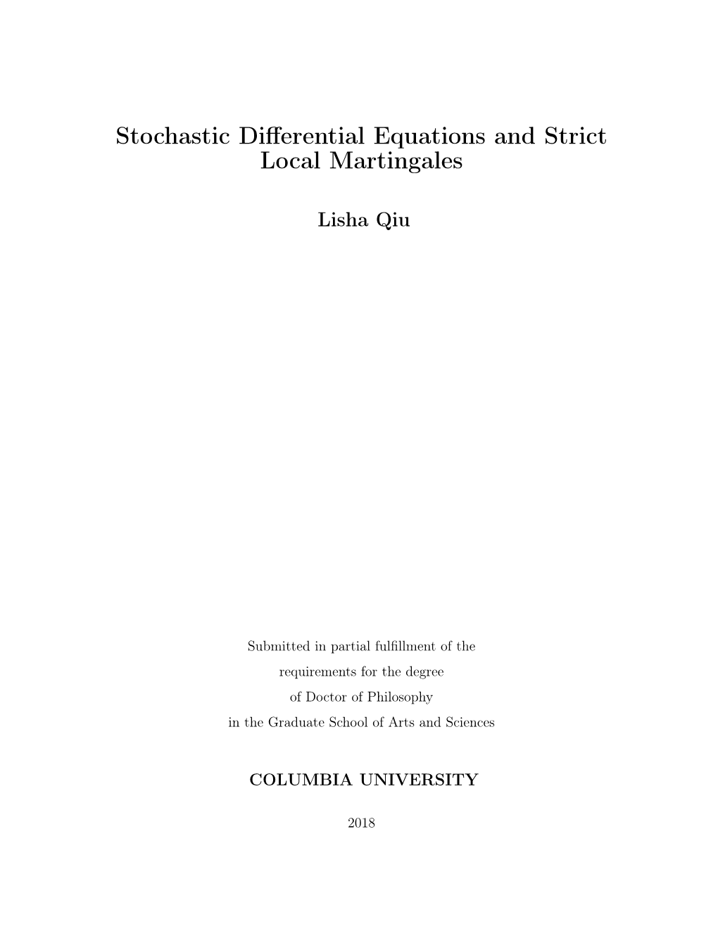 Stochastic Differential Equations and Strict Local Martingales