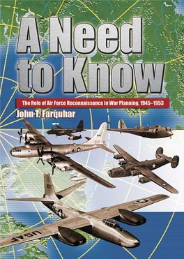 A Need to Know the Role of Air Force Reconnaissance in War Planning, 1945–1953