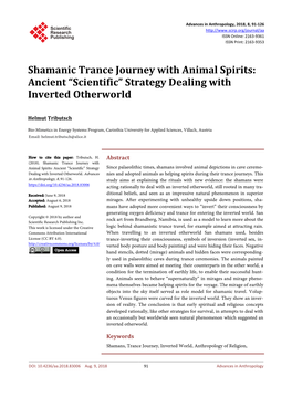 Shamanic Trance Journey with Animal Spirits: Ancient “Scientific” Strategy Dealing with Inverted Otherworld