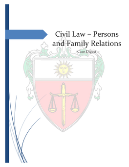 Persons and Family Relations Case Digest