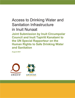 Access to Drinking Water and Sanitation Infrastructure in Inuit