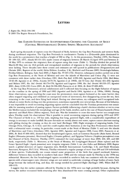 Are Earlier Estimates of Accipitriformes Crossing the Channel of Sicily (Centralmediterranean) During Springmigration Accurate?