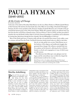 Paula Hyman That Won a National Jewish Book Award