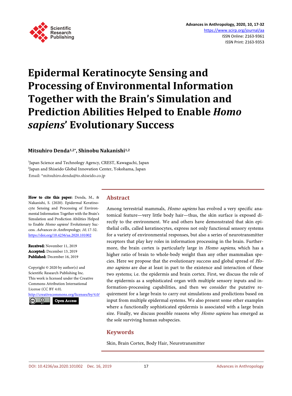 Epidermal Keratinocyte Sensing and Processing of Environmental