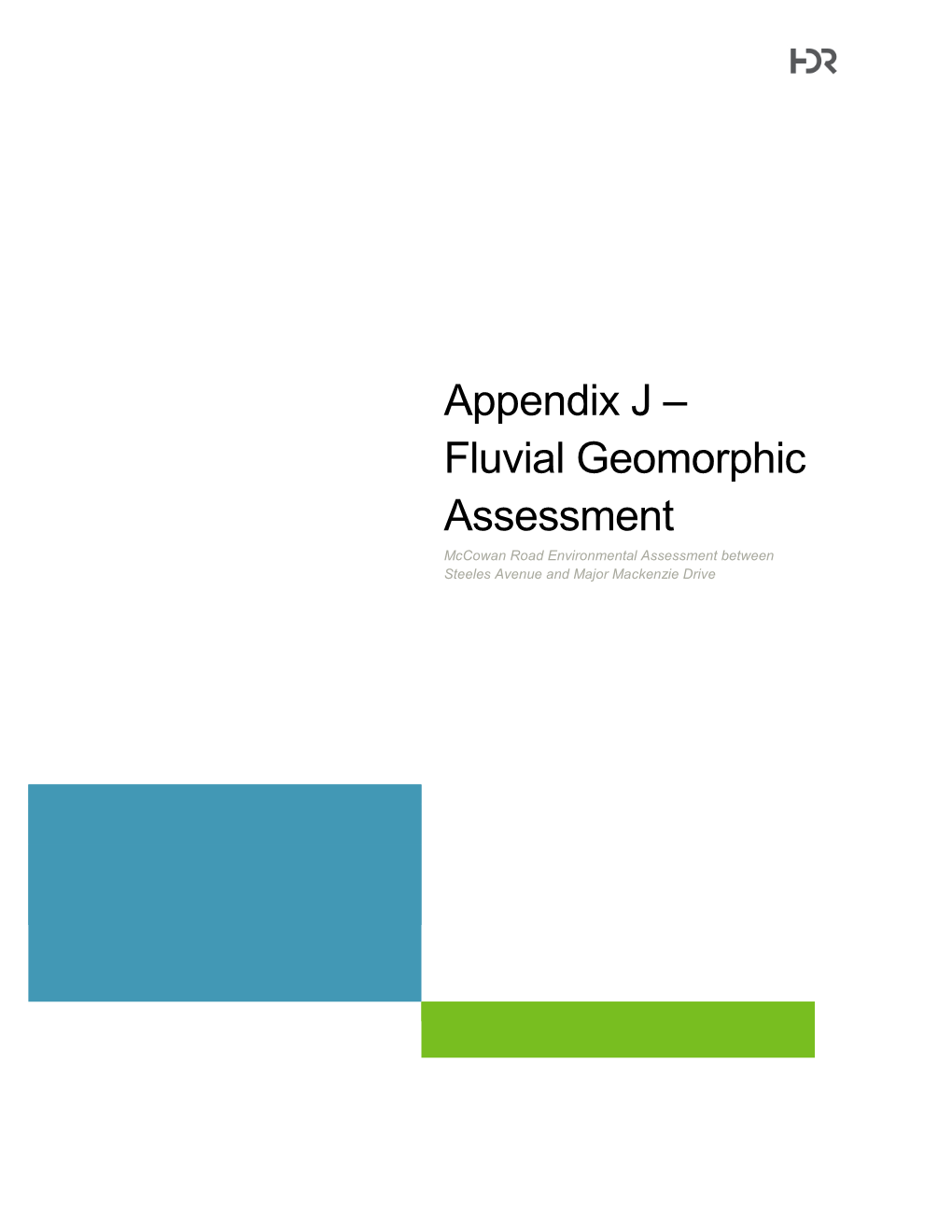 Appendix J Fluvial Geomorphic Assessment 1 of 2