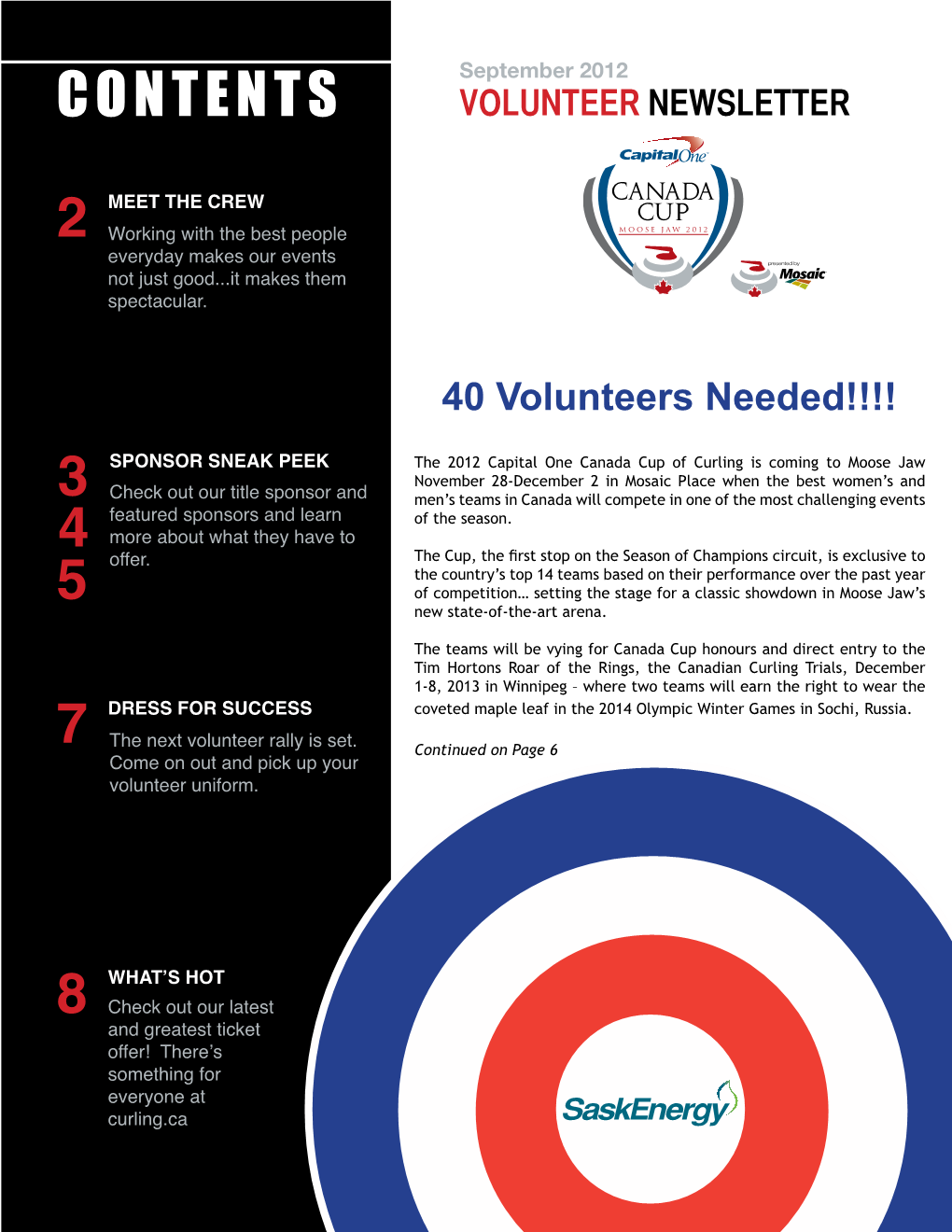 Contents Volunteer Newsletter