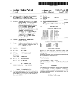 (12) United States Patent (10) Patent No.: US 8,519,168 B2 Fu Et Al