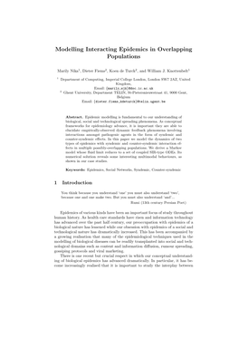 Modelling Interacting Epidemics in Overlapping Populations