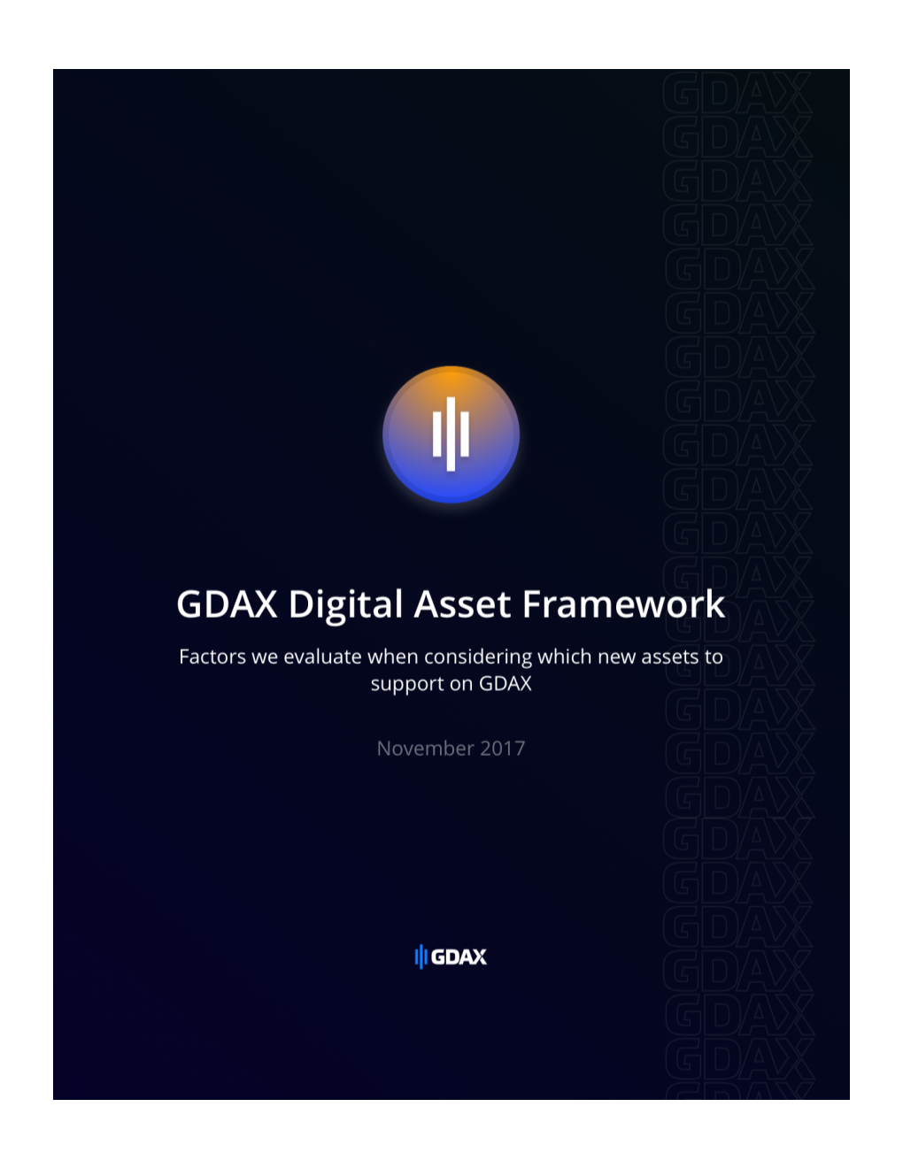 GDAX Digital Asset Framework