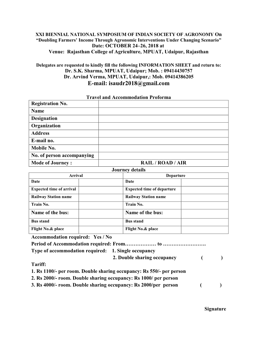 Maharana Pratap University of Agriculture and Technology, Udaipur STAY ARRANGEMENTS General Points Accommodation 1