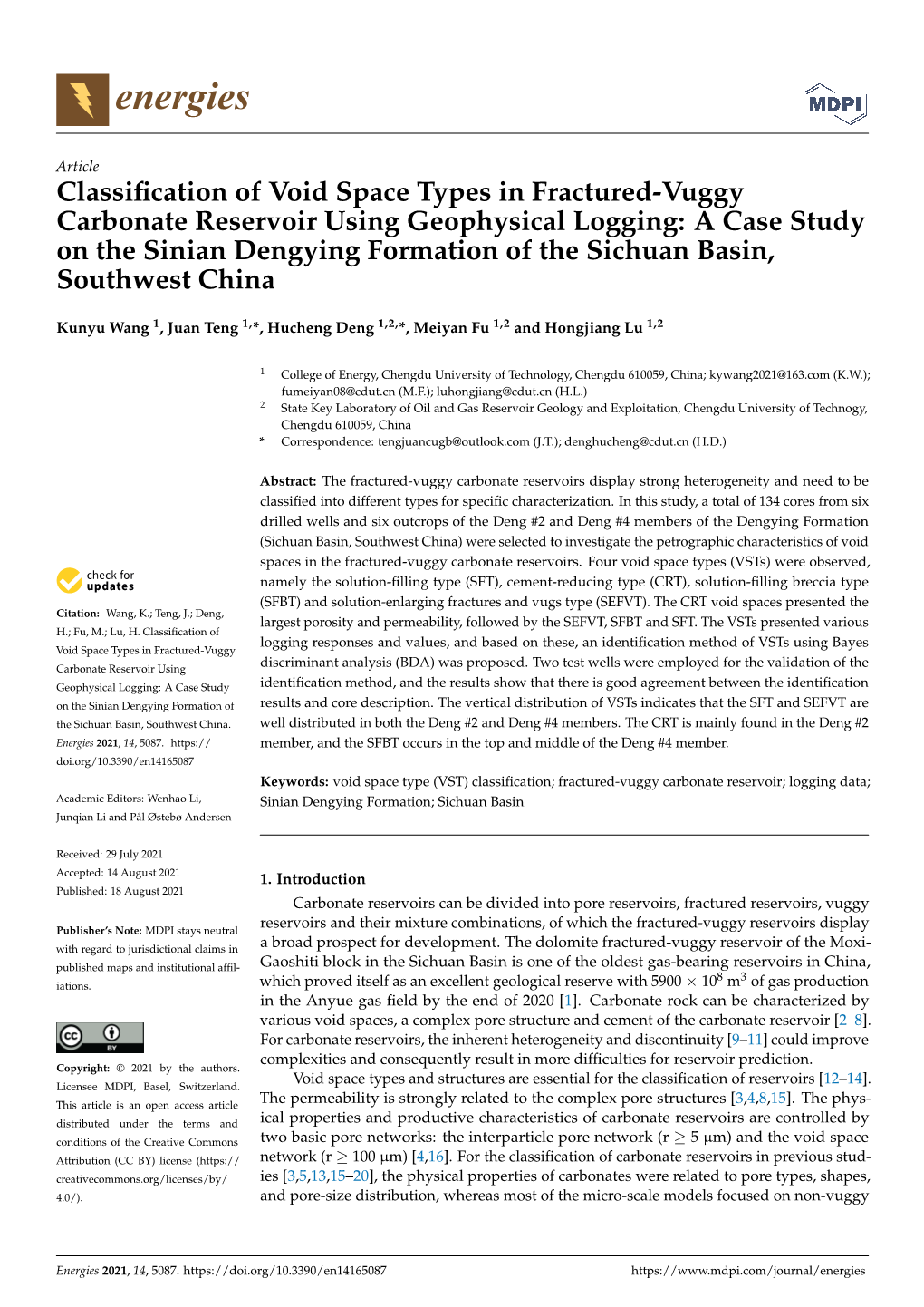 Classification of Void Space Types in Fractured-Vuggy Carbonate