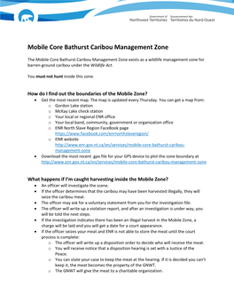 Mobile Core Bathurst Caribou Management Zone