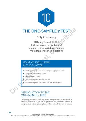 THE ONE-SAMPLE Z TEST