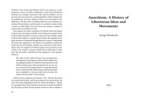 Anarchism: a History of Libertarian Ideas and Movements