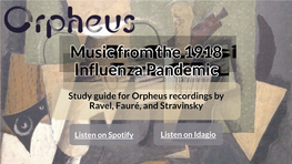 Music from the 1918 Influenza Pandemic