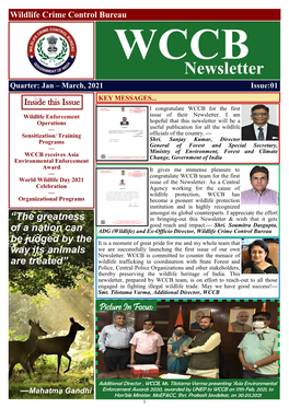 WCCB Quarterly Newsletter-Issue01.Pdf