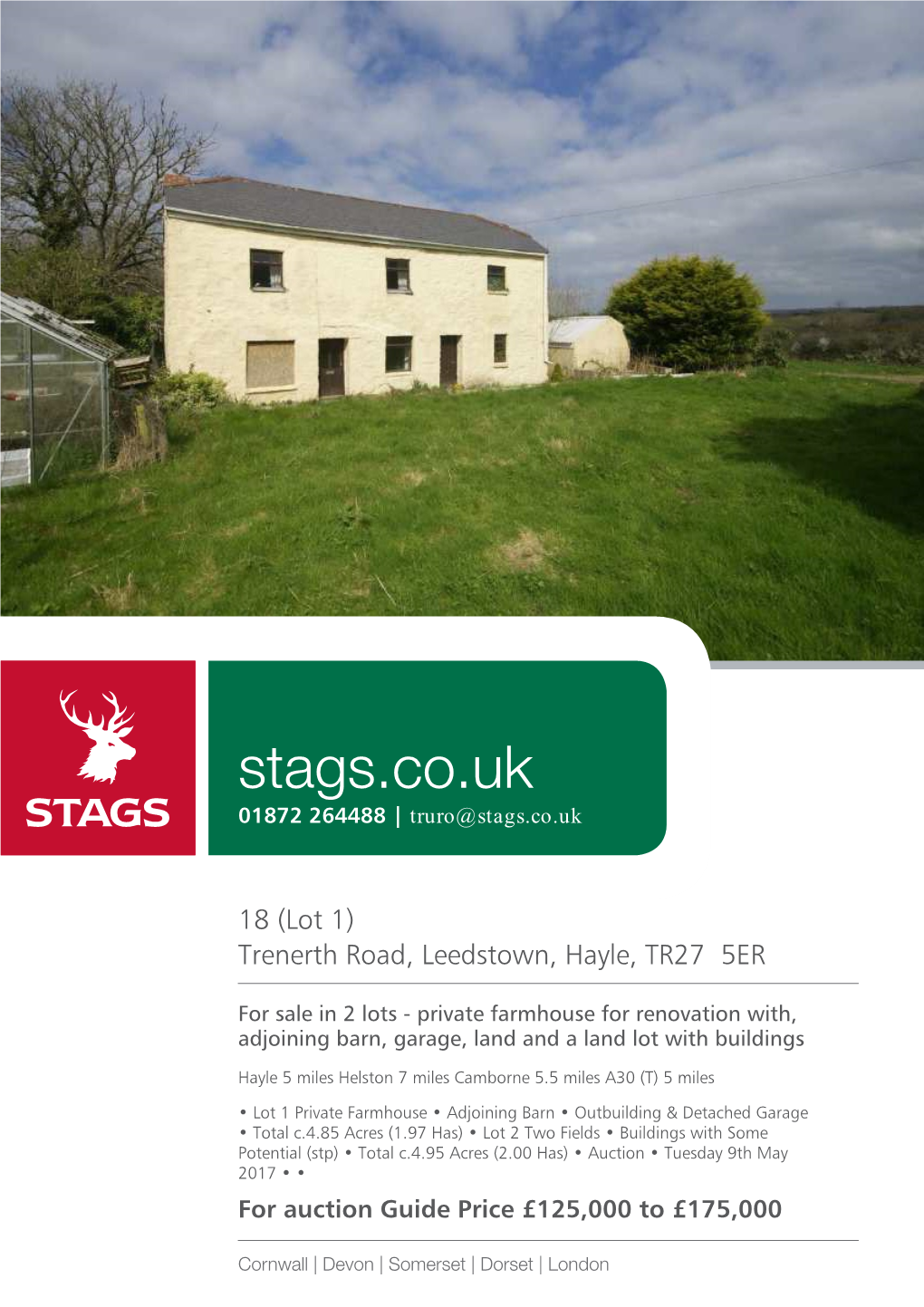 Stags.Co.Uk 01872 264488 | Truro@Stags.Co.Uk