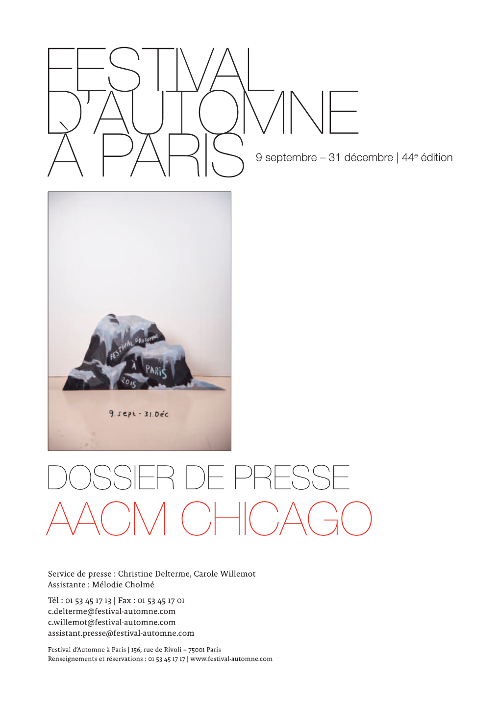 Dossier De Presse Aacm Chicago