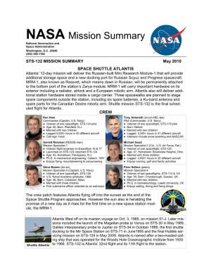 STS-132 Mission Summary