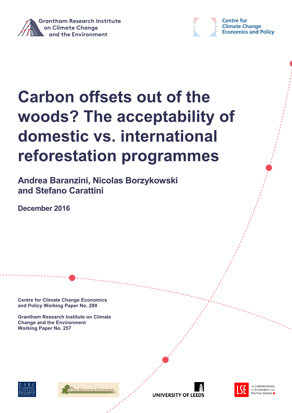 Carbon Offsets out of the Woods? the Acceptability of Domestic Vs