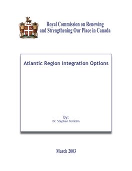 Atlantic Region Integration Options (PDF)