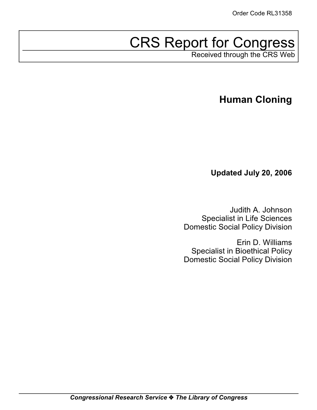 Human Cloning