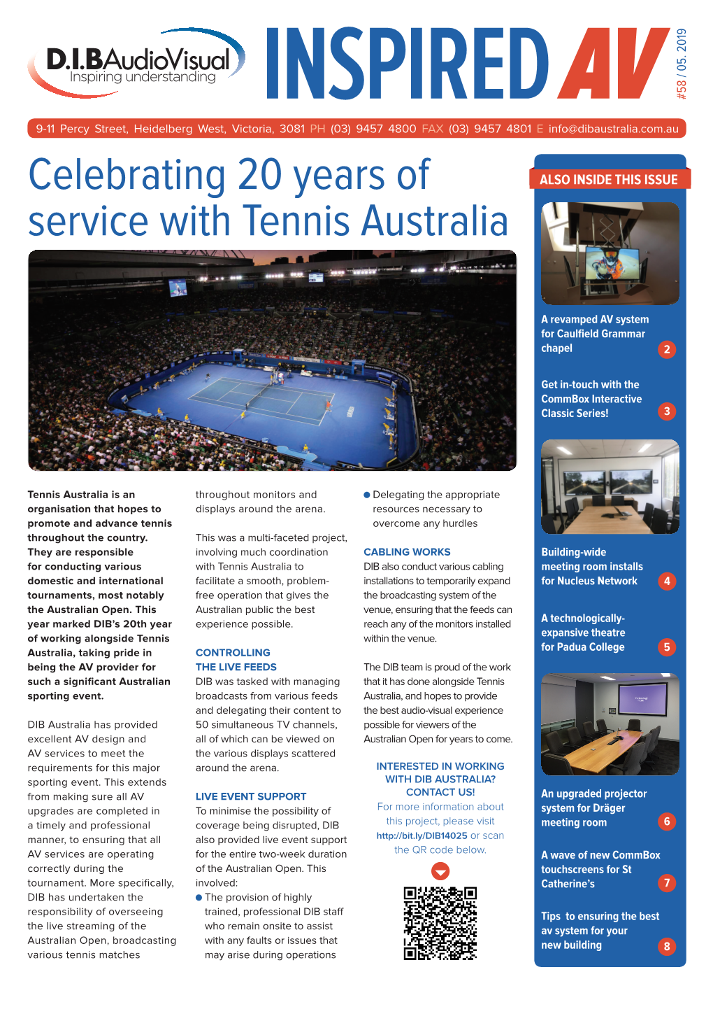 Celebrating 20 Years of Service with Tennis Australia