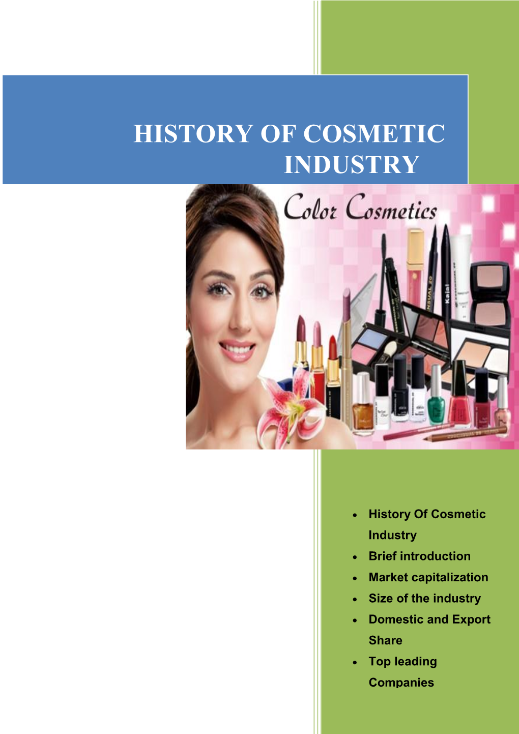 History of Cosmetic Industry