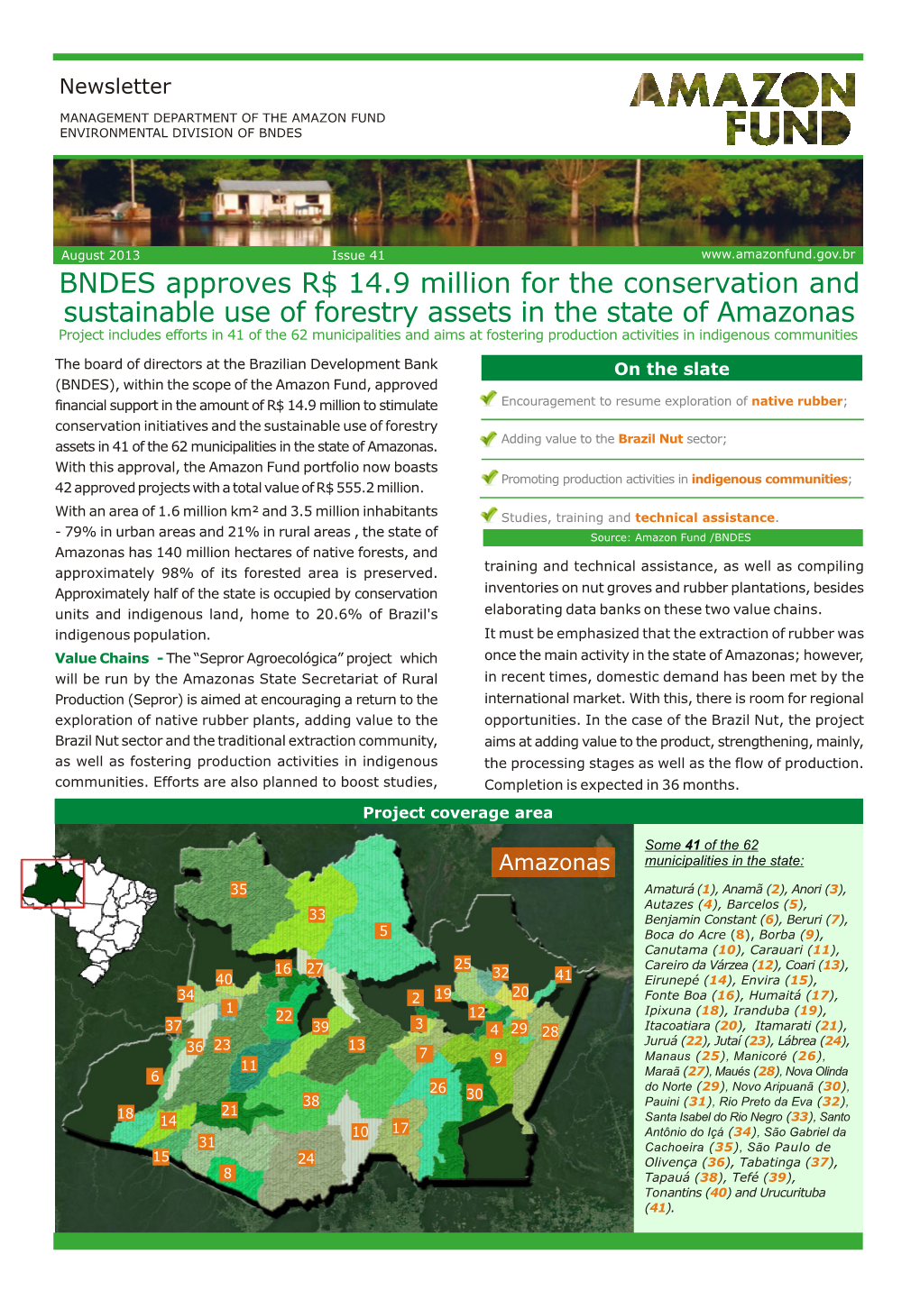 BNDES Approves R$ 14.9 Million for the Conservation and Sustainable