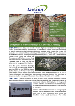 Longcross Studios Drainage & Services, Chertsey