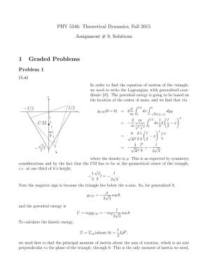 1 Graded Problems